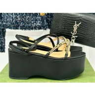 Gucci Signoria flatform sandal 786596 BLACK 2024