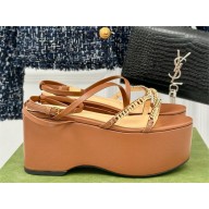 Gucci Signoria flatform sandal 786596 BROWN 2024