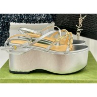 Gucci Signoria flatform sandal 786596 SILVER 2024