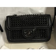 Chanel mini Flap Bag in Lambskin with diamante imitation pearls AS4961 BLACK 2025