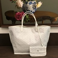 Goyard Anjou Reversible Tote PM/GM Bag white