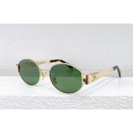celine Triomphe Metal 01 sunglasses in Metal Gold / Green 2023