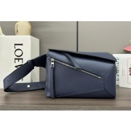 Loewe Small Puzzle bumbag in classic calfskin Abyss Blue 