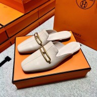 hermes calfskin Esmee mules creamy 2022