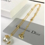 Dior Pearl Necklace with Bee and Star Gold 2018