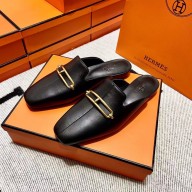 hermes calfskin Esmee mules black 2022