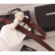 Chanel Flower Belt 2cm Dark Red 2018