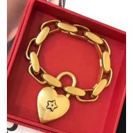 Dior "Lucky Locket" Bracelet with Heart padlock Aged Gold 2018