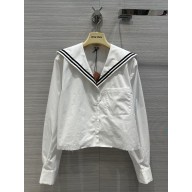 miu miu Sailor poplin shirt white 2023 