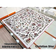 Dior Ivory and Pink Multicolor Silk Twill Cabinet de Curiosités 90 Square Scarf 2025