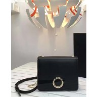 Bvlgari BVLGARI flap cover bag 39860 Black(SHANGYI-722201)