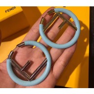 Fendi F Is Fendi Loop Earrings Sky Blue