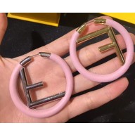 Fendi F Is Fendi Loop Earrings Pink