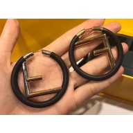 Fendi F Is Fendi Loop Earrings Black