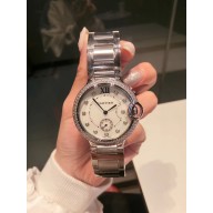CARTIER BALLON BLEU DE CARTIER WATCH 36 MM SILVER WITH DIAMONDS
