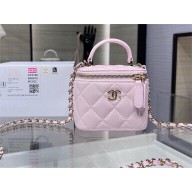 chanel pink mini clutch with chain in sheepskin AP2198 2024