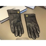 chanel black sheepskin gloves 2024