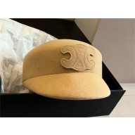 celine Triomphe cap in wool felt BEIGE 2024