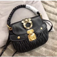 Miumiu Leather Coffer Bag 5BC041 Black 2018