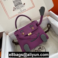 hermes kelly doll bag in original swift leather tosca/etain handmade