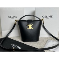 CELINE BLACK MINI BUCKET LOUISE IN SMOOTH CALFSKIN 2025