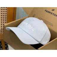 Miu Miu Drill baseball cap 5HC179 light blue 2024