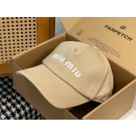 Miu Miu Drill baseball cap 5HC179 khaki 2024