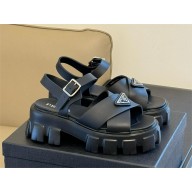 Prada Monolith rubber sandals Black 2024