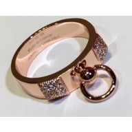 Hermes Collier de Chien Ring with Crystal Pink Gold