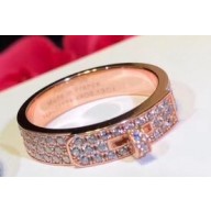 Hermes Kelly Ring with Crystal Pink Gold