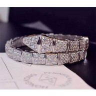 Bvlgari Serpenti silver & diamond bracelet & ring
