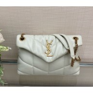 Saint Laurent  puffer small in Nappa leather BLANC VINTAGE (original quality) 2024