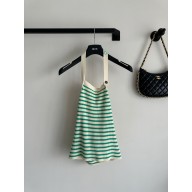 Dior Dioriviera Backless Tank Top white/green 2024