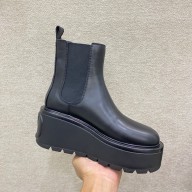 valentino UNIQUEFORM black CALFSKIN ANKLE BOOT 85 MM