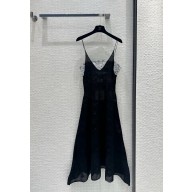 chanel Mixed Fibers, Lace & Strass Black & White DRESS P76998 2024