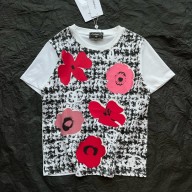 CHANEL PINK FLOWERS PRINTED T-SHIRT 2024SS