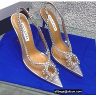 Aquazzura Heel 10cm PVC Seduction Crystal Pumps Silver 2022