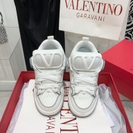 Valentino OPEN SKATE CALFSKIN AND FABRIC SNEAKER white 2022