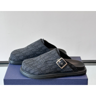 Dior Aqua Mule Black Dior Oblique Jacquard 2025