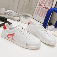  LANVIN Suede stitching cowhide and nylon fabric casual in White LAs010