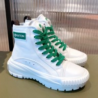  Louis Vuitton Squad Full-grain cowhide / canvas High-top sneakers in White Ls018