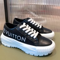 Louis Vuitton Squad Full-grain cowhide / canvas Low-top sneakers in Black Ls020