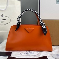 Prada X Raf Simons Cowhide handbag in Orange Pb020
