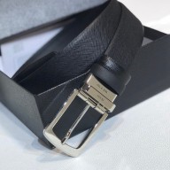 Prada Double-sided cowhide belt in black     Py001