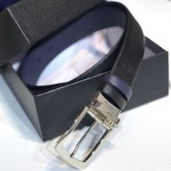 Prada Double-sided cowhide belt in black/dark blue     Py003