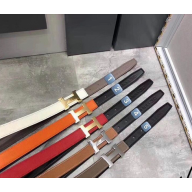 hermes 3.2cm/3.8cm multicolor reversible belt