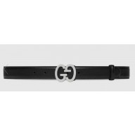 Gucci Width 3cm GG buckle belt 745830 Black/Silver 2023