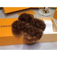Louis Vuitton Mink Fur Bom Dia Flat Mules Brown 2021