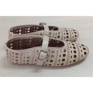 Alaia openwork calfskin Ballerinas nude pink 2023