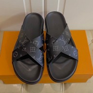Louis Vuitton Men's Cowhide Surface Rubber Outsole Sandals 04 2021
